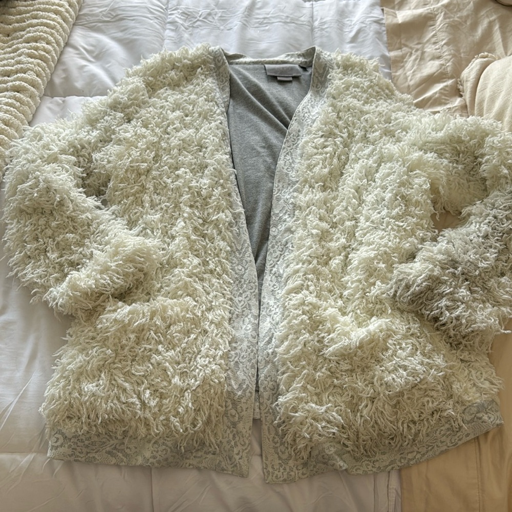 Vanessa Virginia Fuzzy Sweater Jacket
